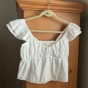 A&F White Short Sleeve Top